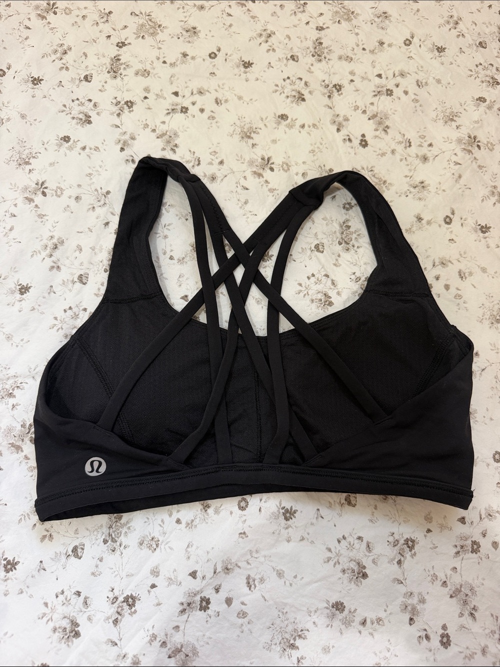 lululemon athletica Black Strappy Crossback Sports Bra